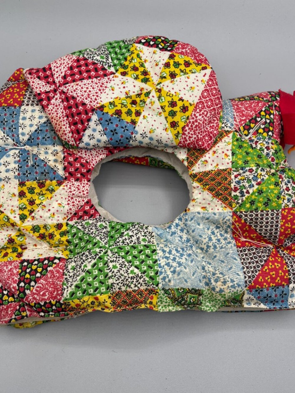 Vintage Overly-Raker Quilted Chicken Tea Cozy Patchwork Hen Teapot Cover Country - Picture 5 of 13